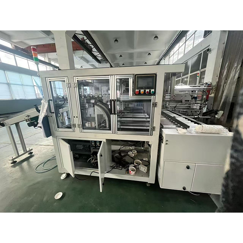 Mașină de ambalare complet automată online, cu capace de pulpă de hârtie