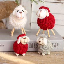 Felted Wool Decorations: Sheep, Elk, and Snowman Figurines for Home and Office