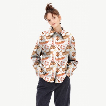 Block Print Fabric Fine Denier Polyester Uniform Fabric