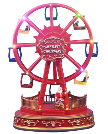 Plastic led ferris wheel Christmas music box