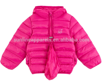 2015 kids duck down jacket with hood for winter