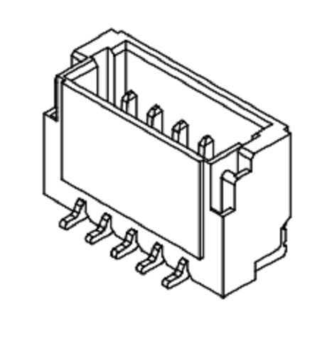 1.00 मिमी पिच 180 ° एकल पंक्ति वेफर-एसएमटी AW1002V-S-xp