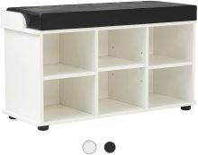 Shoe Bench with Cushions Shoes Cabinet