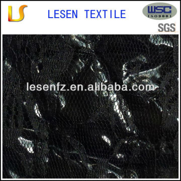 300T quilted polyester taffeta and lace fabric for jacket