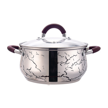 Purple induction cookware set dish with lid