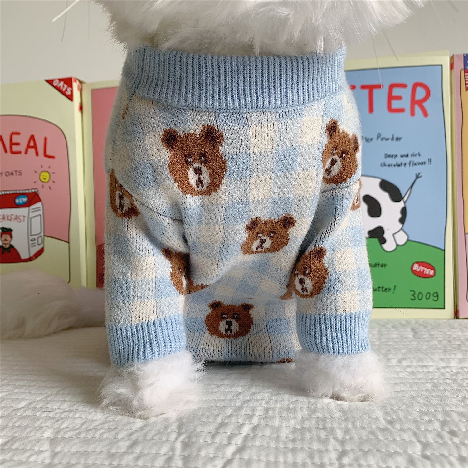 Small Dogs little Bear Print Chihuahua sweater