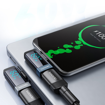 Toocki 90 Elbow Digital Type C USB OTG Connector 60W Type C Male to IP Female OTG Transmitter for iPhone