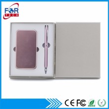 Slim Power Bank 4000mah with USB Optional/Ballpen Your Company Logos for Businessman/women