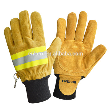 ENKERR 0067 yellow color fire resistant fire proof fire fighting firefighter gloves