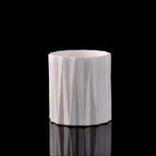 white stripe ceramic candles jars