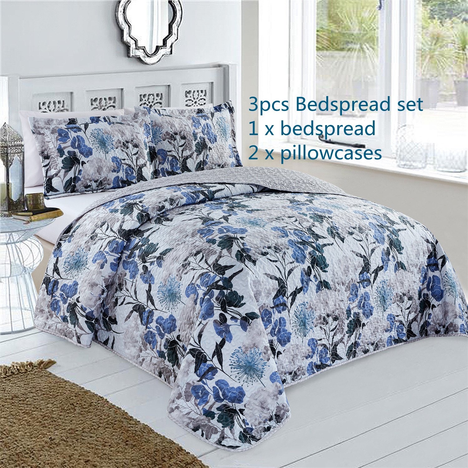 Lightweight Quilted Bedspread King Size bedspread set microfiber embroidery quilt set bedspread
