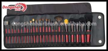 professional 24pcs makeup brush set,makeup brush manufacturer,24pcs synthetic hair wooden handle cosmetic brush set