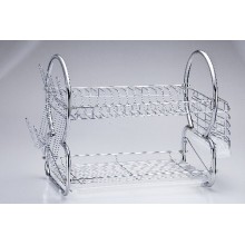 2 Tier Chrome Wire Dish Rack