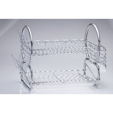 2 Tier Chrome Wire Dish Rack