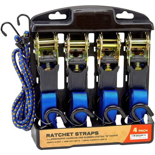 4PK tie down belt ratchet strap