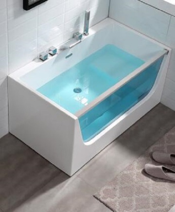 Acrylic Baby Freestanding Bathtub with Seat with Glass