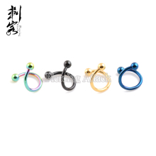 Titanium Anodized Spiral Twister Ring Body Jewelry