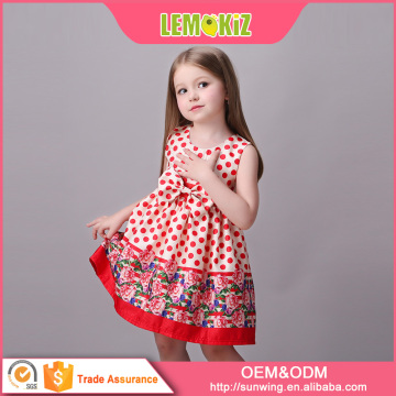 2016 Hot Selling Newest European Style Kids Clothes Girl Casual Dress