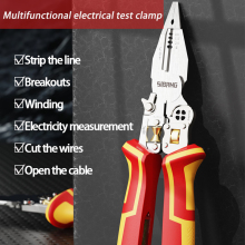 Red and yellow electric wire stripper