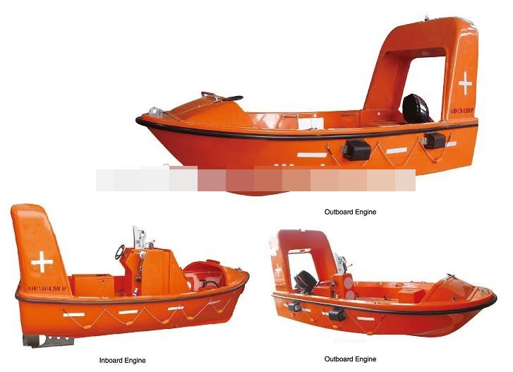 Solas Orange FRP Rescue Boat Used Lifeboat for Sale