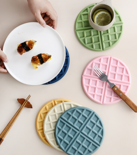 Dostosowane Wafel Silicone Trivet Mats Holders