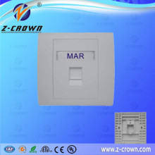 Single Port Cat5E/Cat6 Face plate without RJ45 Jack