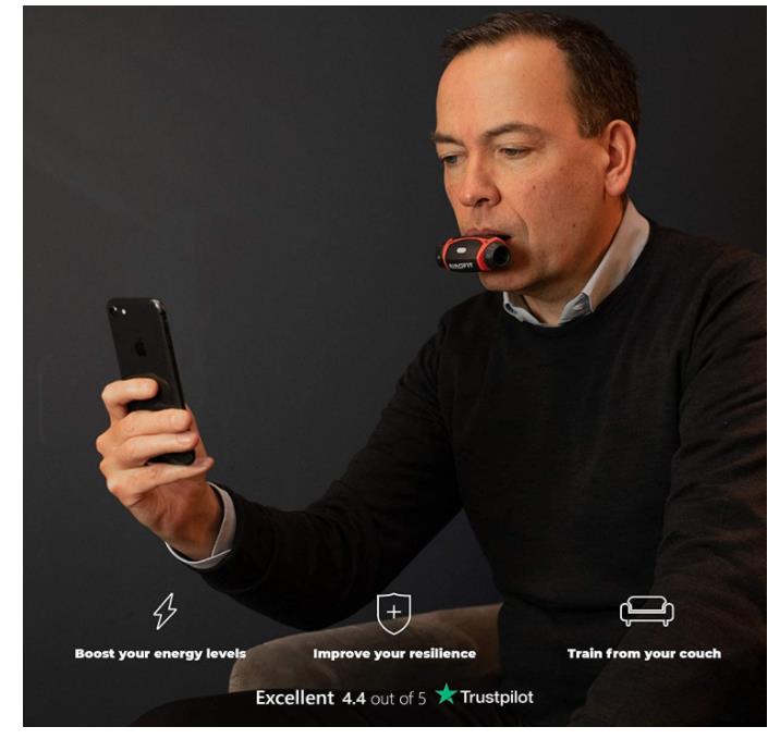 Breathing Exercise Device Guided Smart Breathing Trainer Muscle Trainer for Enhanced Lung Capacity Physical Performance