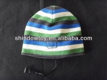 strip knitted beanie hat Color stripes for boys