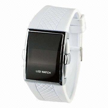 Promotional Waterproof LED Watch with Good Flexbility, Harmless to Body, High Quality