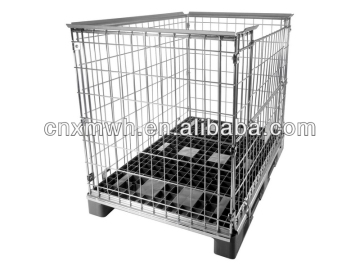 Plastic pallet cage