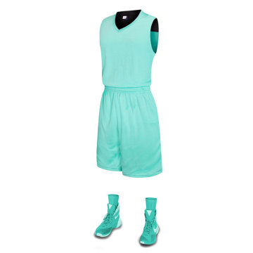 Uniforme de basquete com gola em V