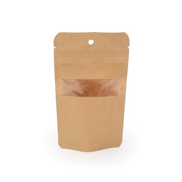 Kraft Zipper Pouch with Hang Hole