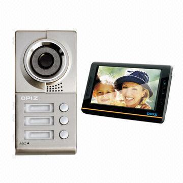 4 Wires Video Door Phone for Apartments, Adjustable Ringtone Volume, Intercom Volume, Metal Panel