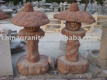 red sand stone lantern