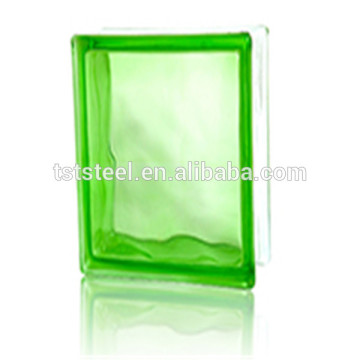 green cloudy glass brick and block made in China