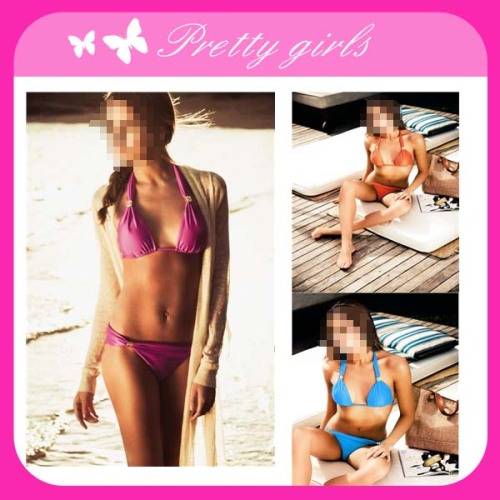 New Style Solid Color Bikini Set