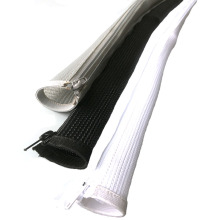 Zipper cable sleeve braided wrap