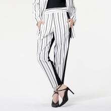 High Waist Casual Striped Pants