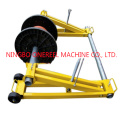 Scissor lift cable drum roller cable stand