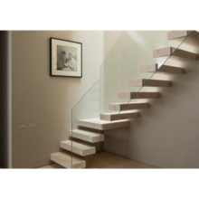 Solid Wood And Clear Crystal Spiral Stairs