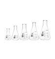 250ml幅の首の円錐形のフラスコErlenmeyer Flask 11200250