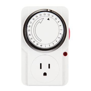 24 Hour Programmable Manual Mechanical Timer for Home Appliances - TU-22A USA, 125V/15A Socket Switches