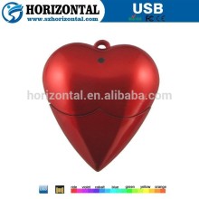 Wedding gift plastic heart 1gb usb flash drive