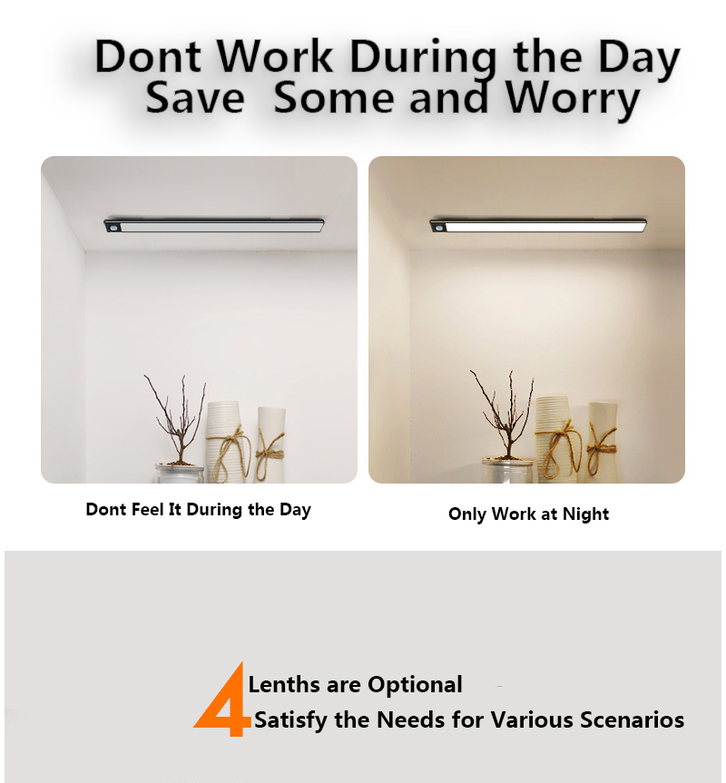 LED body sensor and hand sweep Dimmable  cabinet  wardrobe  light  PIR motion  1w 2w 3w 4w  for livingroom