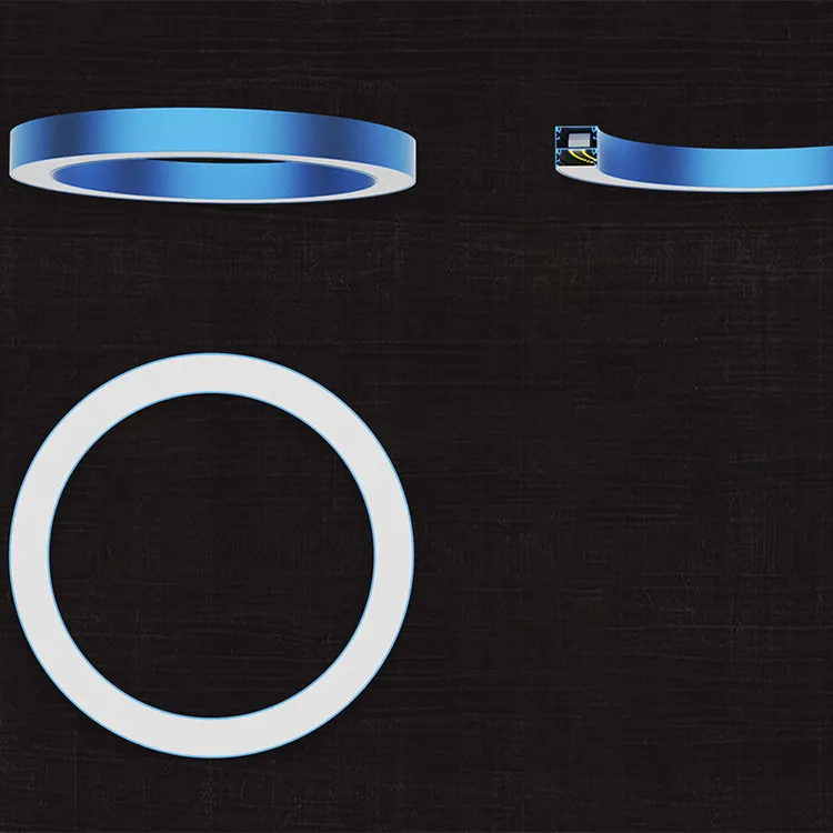 Sleek Modern LED Ring Pendant Light for Elegant Offices