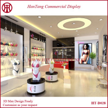 Cheap price mall wooden garment kiosk design