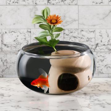 Transparent Landscape Glass Fish Tank - 7 Sizes Available: Turtle Tank Aquarium Glass Material Aquarium Tank