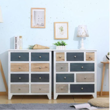 Modern Colorful Wood Chest Of Drawers Cabinet