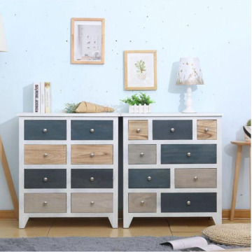 Modern Colorful Wood Chest Of Drawers Cabinet