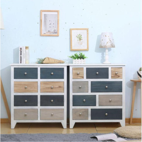 Modern Colorful Wood Chest Of Drawers Cabinet